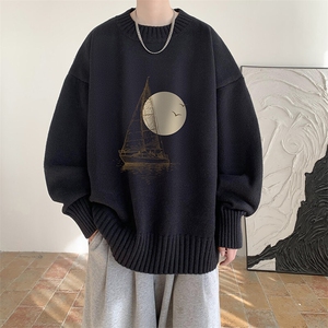半高领毛衣男大码胖子针织衫毛线衣 M18409-P45 加绒款-P65图片