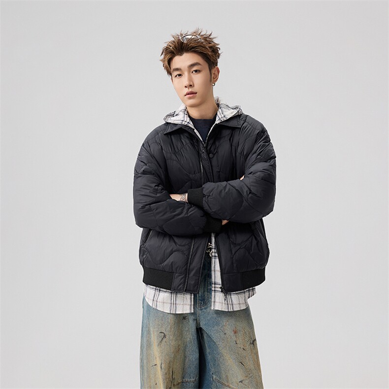 311B-1-YZ-9261-P168控239大码潮牌厚款轻薄羽绒服抗皱风防泼水,男装羽绒服,星座311B-1