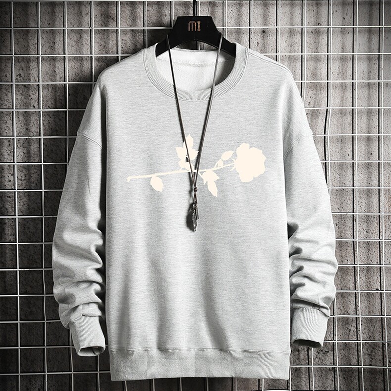 S6360-P28加绒款-P33秋季圆领卫衣男大码韩版宽松长袖外套网格，女装短外套，电商A040A