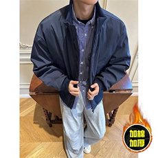 冬季美拉德立领飞行夹克廓形高街棒球服加棉加厚外套，男装夹克，星座1210-1