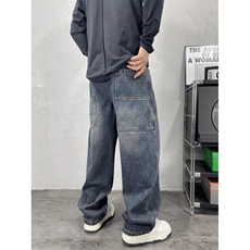 1506-1/KT12731/P50弯刀百搭长裤子复古水洗牛仔裤男秋冬新款潮，男装牛仔裤，星座1506-1