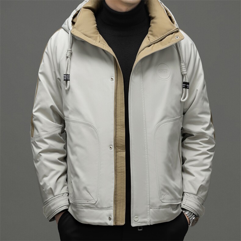 DF8202钱塘2020-2冬季厚款时尚休闲连帽简约中年男士羽绒服P305,男装羽绒服,钱塘207-2