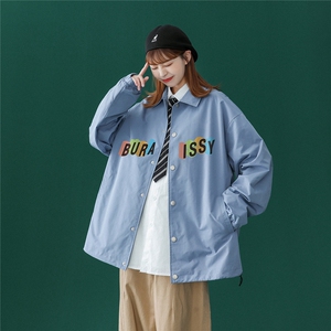 中性风 22秋季字母印花简约翻领纽扣夹克外套 JK313 P45 控58图片