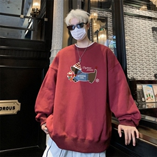 ！圆领卫衣男装港风长袖T恤男外套男WY259-特P23，男装T恤，电商B367