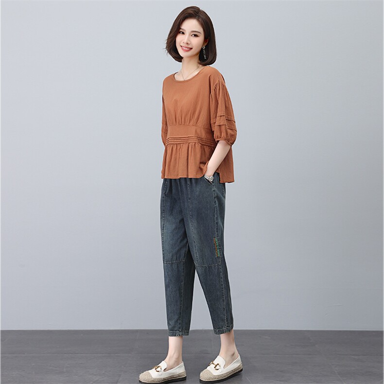 时尚宽松显瘦女装套装气质百搭休闲两件套舒适柔软面料,女装套装/套裙,叶笙衣