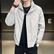 春秋季时尚韩版休闲立领百搭工装帅气夹克外套男士潮流冲锋衣上衣，男装夹克，星座506A