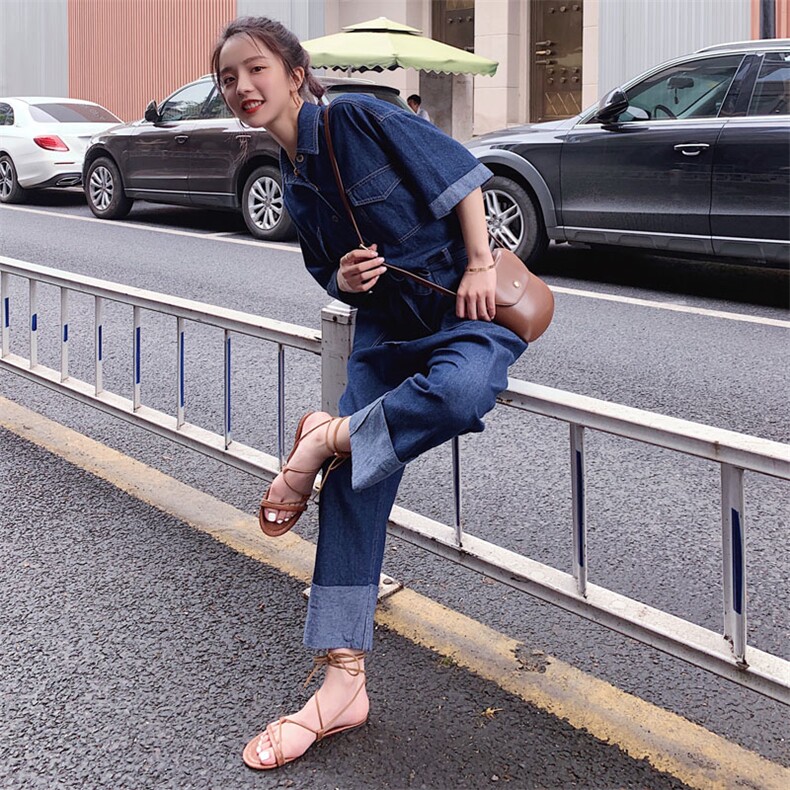 大货已出2021夏季轻薄牛仔连体裤8605-A23，女装连体裤，浙宝225