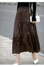 2025年秋季A型时尚百搭通勤简约休闲大摆裙，女装半身裙，朝贺羊绒