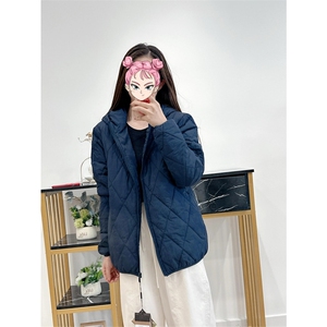高品 棉衣 秋冬连帽菱形格环缝工艺轻薄棉服男女 A1045-P85图片