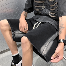工艺牛仔裤短裤B342-DK1213-P45控58，男装牛仔裤，电商B342