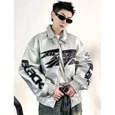 秋冬重工刺绣机车服皮衣男宽松高品质美式街头复古外套JH003，男装皮衣，星座1116A（原606A-3）