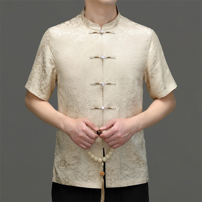 唐装2023年夏季新款男式风男高端复古唐装两件套装，男装民族服装，电商B360