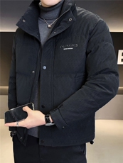 2501-M-3XL-P205标50绒店主风冬季休闲满印立领翻领羽绒服男，男装羽绒服，电商B255