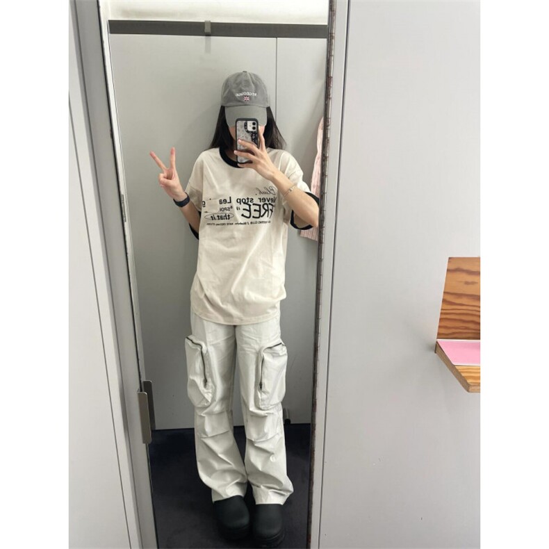 【有货】cleanfit米白色工装裤男潮牌痞帅炸街裤子CK36LL-特P50,男装工装外套,星座1007（原301D）