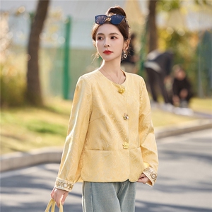 现货依如秀2026年春季新款减龄新中式外套图片