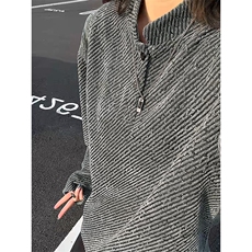 高街亨利领斜纹银丝雪尼尔原版大码长袖T恤男T24538-特P28控58，男装T恤，电商A001