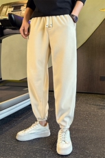 社会小伙冬季男士潮牌束脚休闲裤纯色加绒加厚卫裤C208-6789特P48，男装休闲裤，电商C208