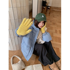 A557-P90格纹连帽棉服秋冬面包服格子棉衣短款外套，男装棉衣，星座911
