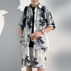 1短衬CS77033特P25DK77055特P18无差价套装TZ77066特P43大码M-5XL，男装休闲套装，星座226-2