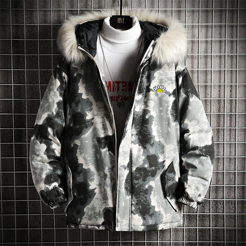 MC49089-P135日系潮衣男大码派克服男工装服外套袄网格,男装棉衣,电商A040A