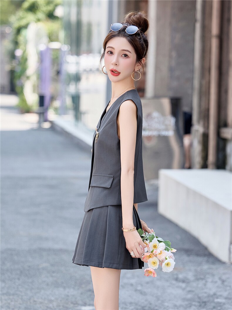 小香风套装裙2025夏装新款巨好看的绝美漂亮减龄无袖穿搭一整套女,女装套装/套裙,曼琳思菲