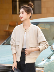 短款立领外套女装小个子2026年春秋装新款设计感休闲宽松夹克上衣，女装短外套，沐七七