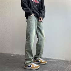 美式黄泥染牛仔裤男修身小脚vibe高街设计潮牌裤子NZ079-P48，男装牛仔裤，星座1103-2