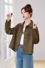 翻领短款外套女春季2026新款小个子时尚气质减龄百搭高端夹克上衣，女装短外套，丽影随形