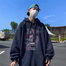 抖音得物供货可提供视频春装重磅美式宽松连帽卫衣DL2401，男装卫衣，电商A486-1