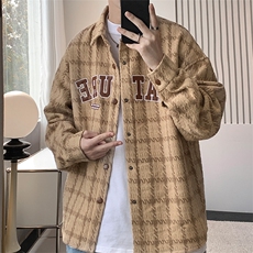 春季新款双面磨毛布nature轻奢衬衫外套贴皮刺绣CS02315-P73，男装夹克，星座308B-2