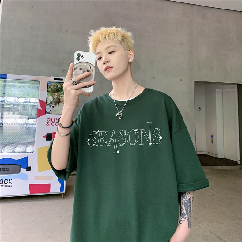 潮牌街头宽松ins半袖上衣休闲男士hiphop短袖T恤D328-T469-P28,男装T恤,电商D328