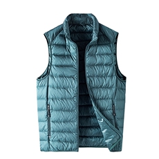 YL22023新款男立领轻薄羽绒马夹无袖坎肩保暖羽绒服马甲背心P125，男装背心/马甲，钱塘6003（原4033）