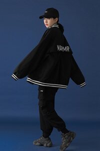 20年秋冬新款中性风棒球服外套 285g100%棉DS-B293-A772-P85控115图片