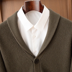 2025年秋季新款七针加厚元宝针针织羊绒开衫时尚休闲通勤百搭，男装羊绒开衫，鼎坤羊绒