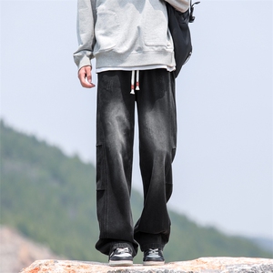 直筒垂顺个性设计牛仔裤百搭纯棉舒适裤S-3XL K750-特批-4588图片
