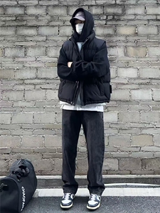 网T冬季叠穿无袖棉马甲保暖男士加厚棉服坎肩外套潮 MJ618-特P38图片