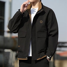 立领夹克男2025春秋季新款休闲上衣服青年潮流百搭工装外套，男装夹克，星座218-8