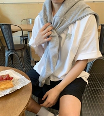 抖音得物品质夏季美式高街220克宽松纯棉潮牌印花短袖T恤MT30特15，男装T恤，电商A486-1