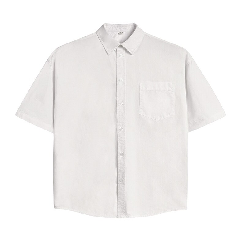 美式工装衬衫短袖夏季宽松纯棉脏染衬衣男A436-0628-P4569,男装衬衫,电商A436