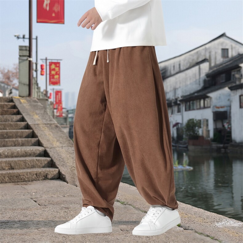 男士休闲裤灯芯绒长裤宽松灯笼裤哈伦裤裤XZ1512-2523-P50,男装休闲裤,星座1512