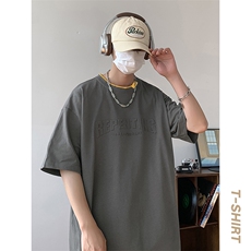 夏季短袖纯色港风t恤休闲时尚百搭短袖t恤男TC3022-P25控49，男装T恤，星座717