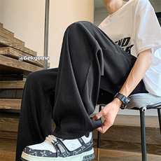 8XL-M特大码肌理感冰丝薄款休闲裤长裤男宽松百搭情侣裤K922P45，男装休闲裤，电商D206-1