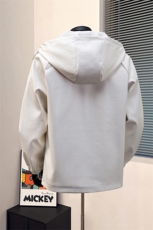 港风模特连帽鳄鱼纹PU皮衣大码M-5XL冲锋衣夹克男JK8744P90控128，男装皮衣，星座227-7