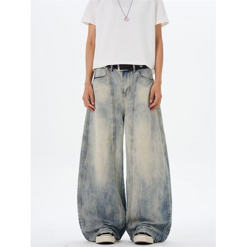 AK2079-P57港风潮流嘻哈ins高街痞帅牛仔长裤,女装休闲裤,星座617A-2