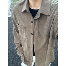 320G厚实灯芯绒衬衫男秋冬款休闲宽松复古长袖衬衣CS027-P35，男装衬衫，星座301C-5