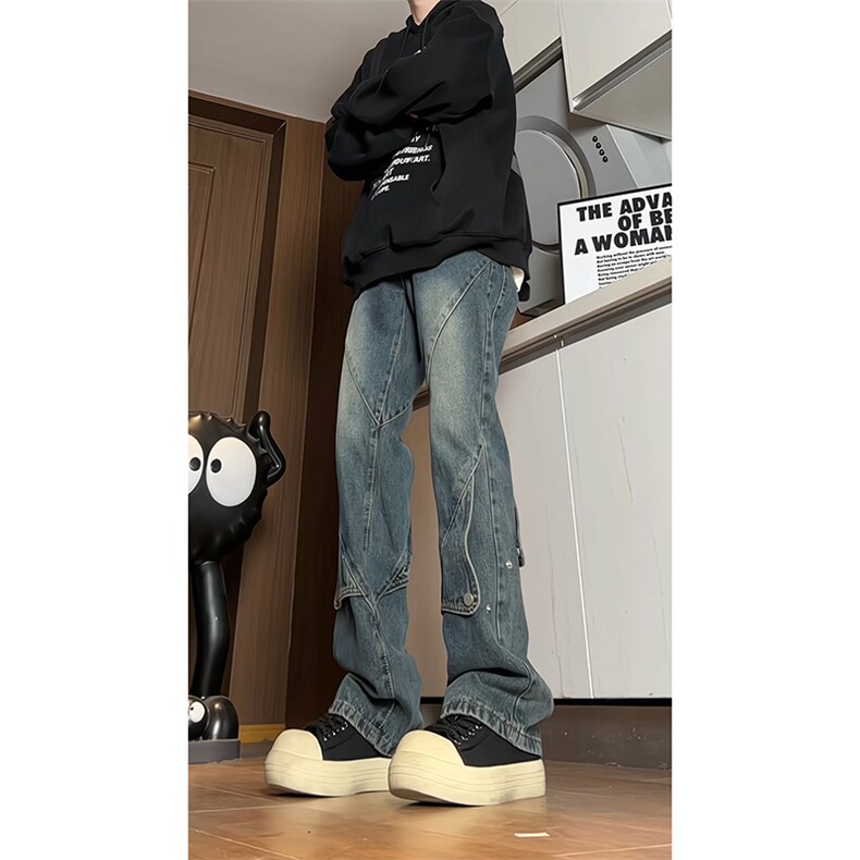 设计感牛仔裤潮流时尚百搭长裤男裤子KD632-P55,男装牛仔裤,电商D312-1
