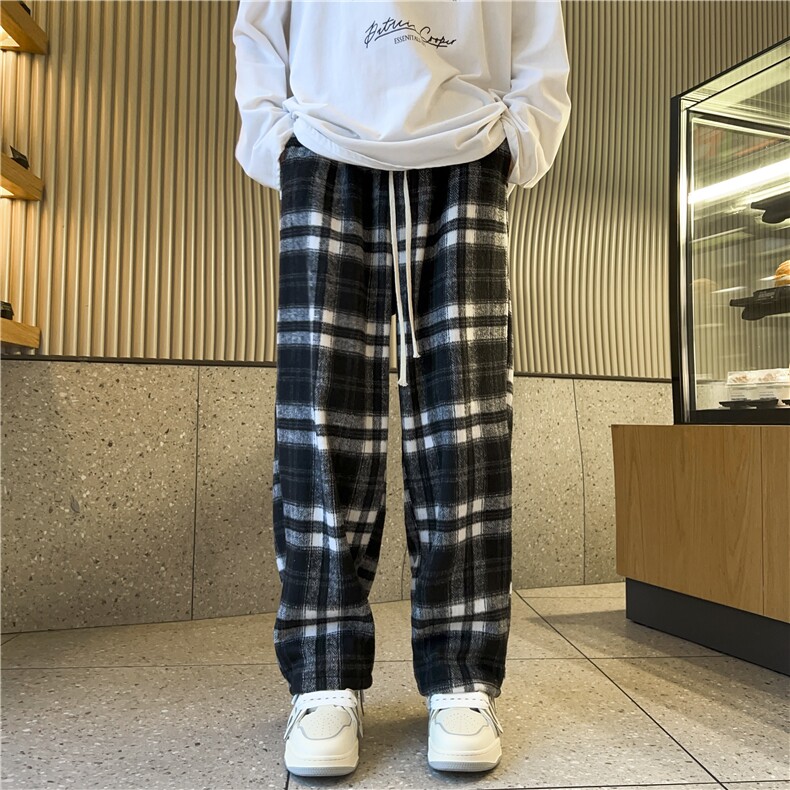 DA922-常规P42加绒P52新款格子男韩系潮流痞帅百搭男士休闲裤,男装休闲裤,星座603-2