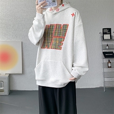 8XL-M美式复古小香风卫衣宽松连帽重磅外套刺绣加大码WY9109/P65，女装短外套，电商B238