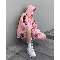 条纹简约轻薄透气外套套装宽松休闲五分短裤防晒套装男BK88，男装牛仔裤，星座1116A-1（原606A）