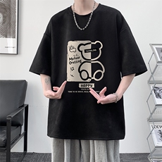 麂皮绒短袖t恤男大码半袖男大皂风JD82352-P25，男装T恤，电商A040